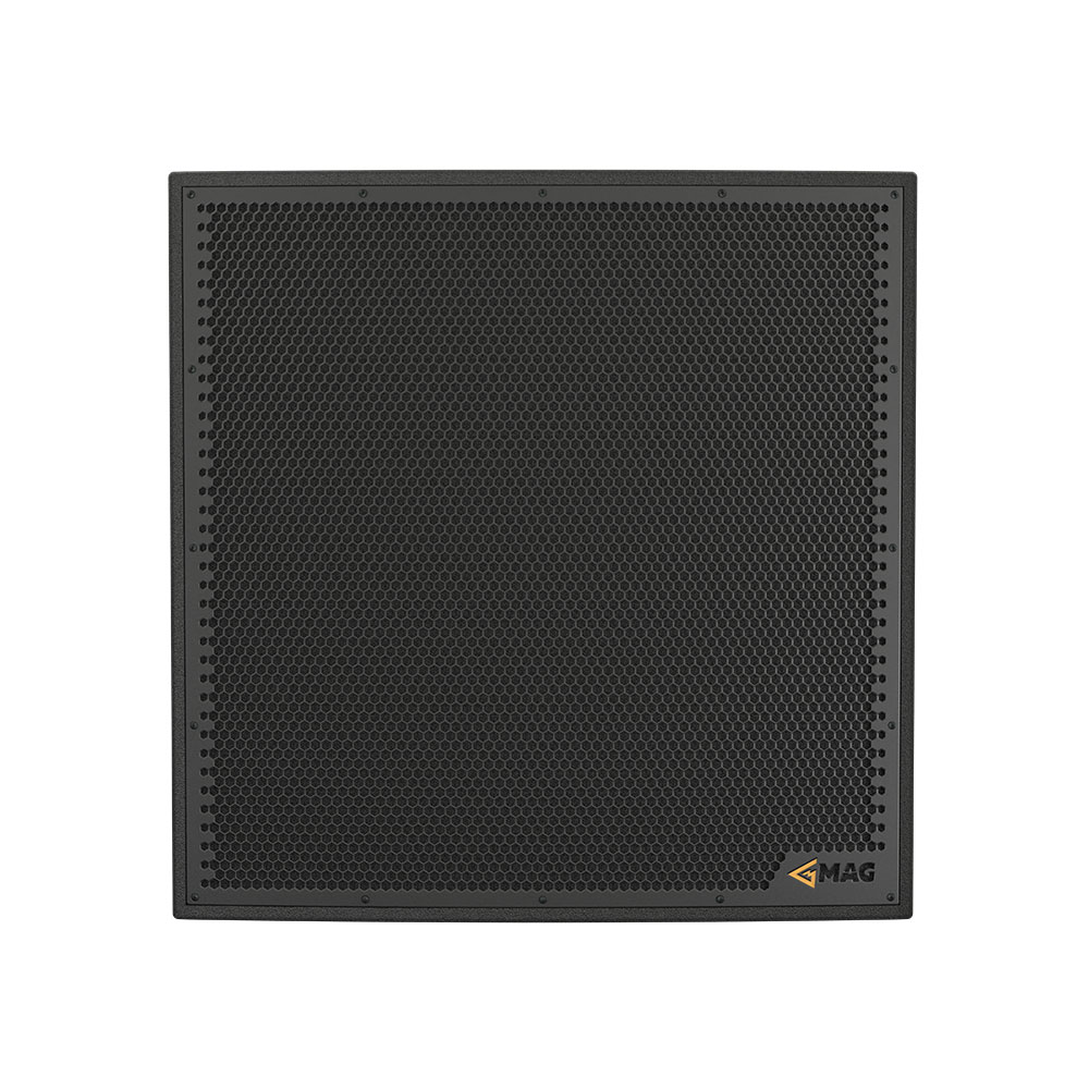 Black MAG brand speaker with honeycomb grill