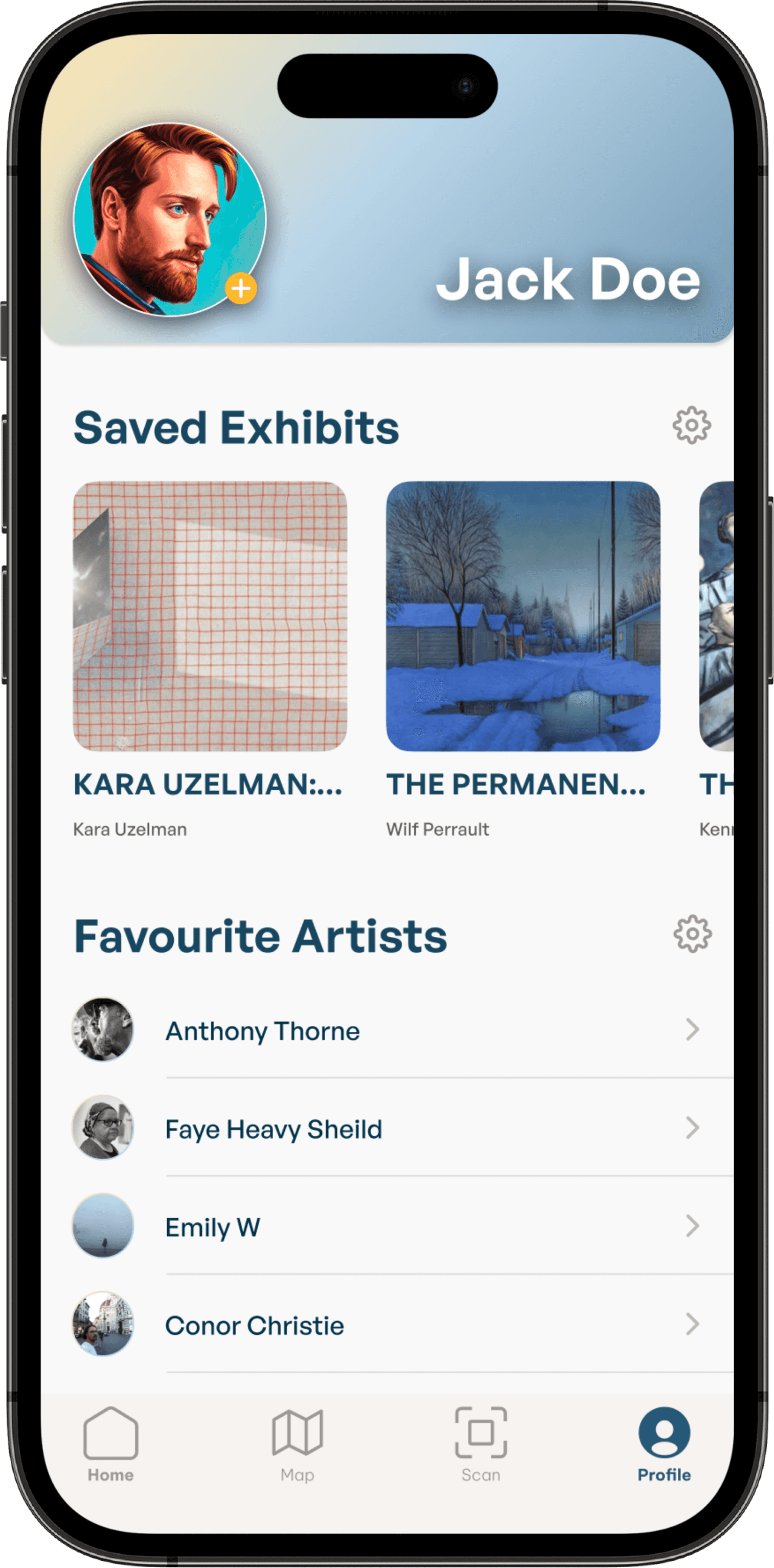 Mockup of Mackenzie Art Gallery Guide App