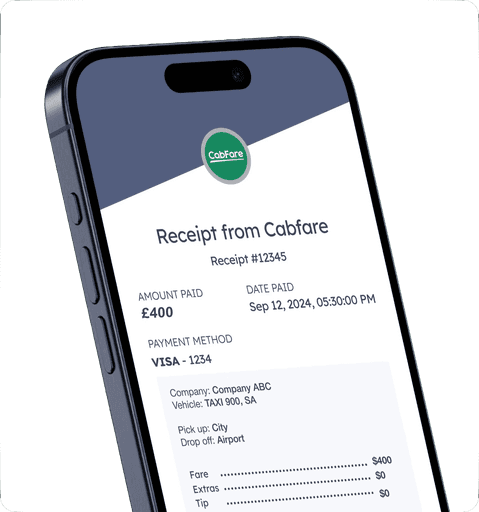 cabfare app screen
