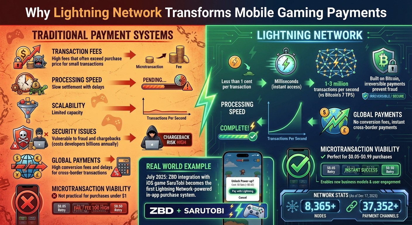 Lightning Network vs Traditional Payment Systems for Mobile Gaming Microtransactions