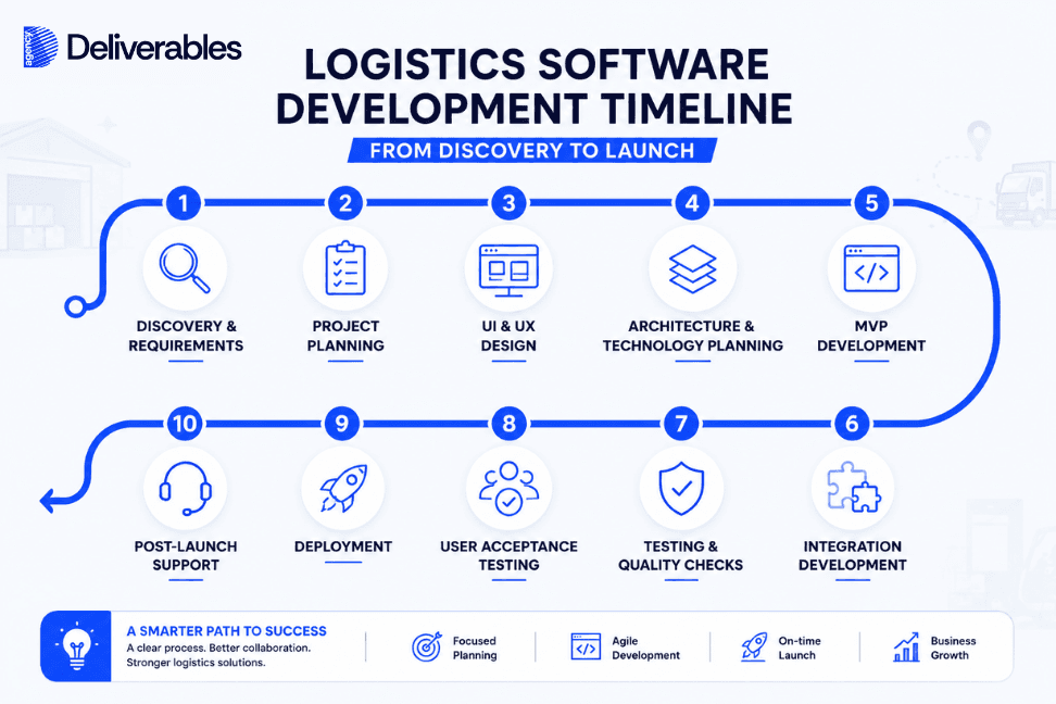 Logistics Software Development Timeline Steps