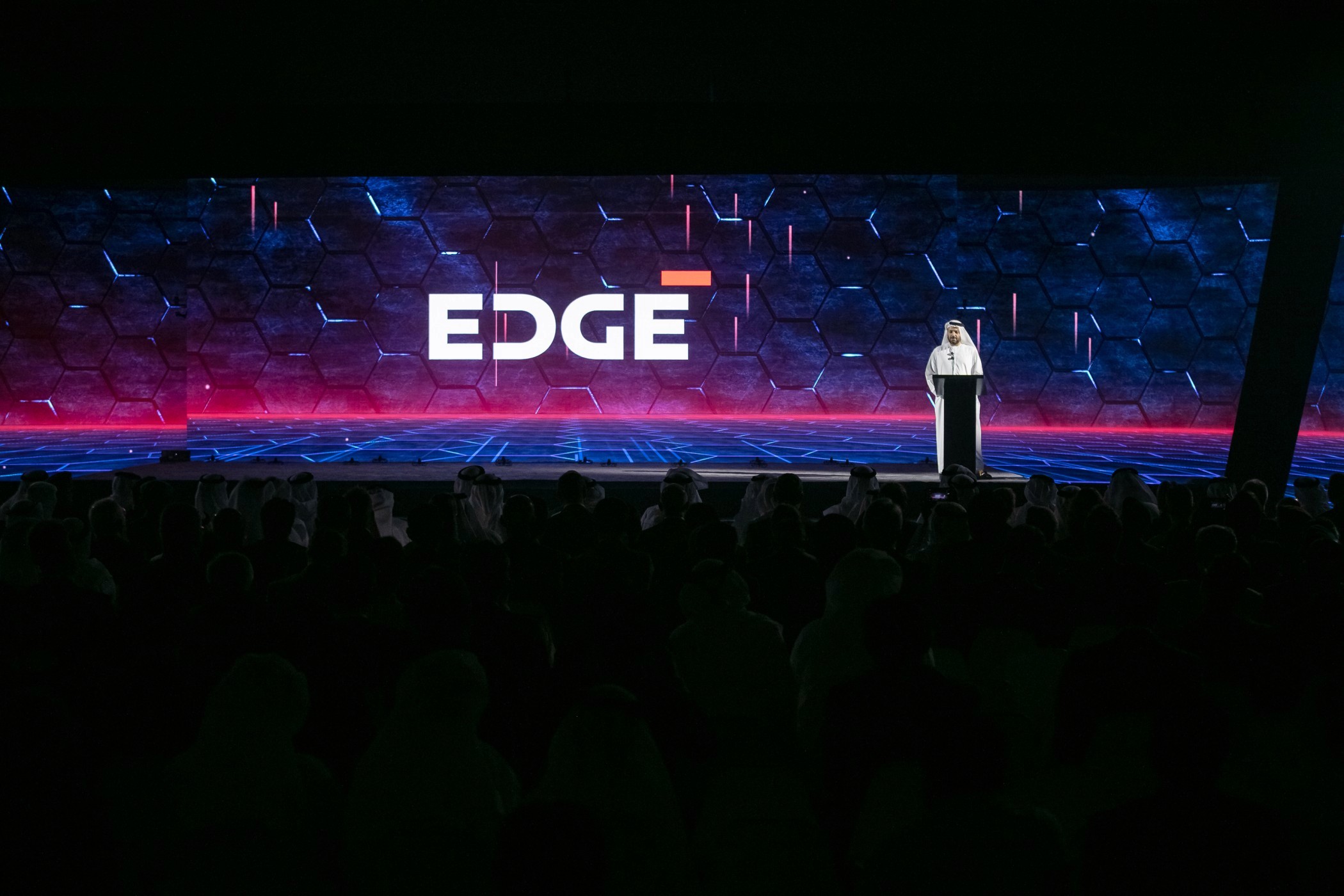 edge stage background design during their launch event