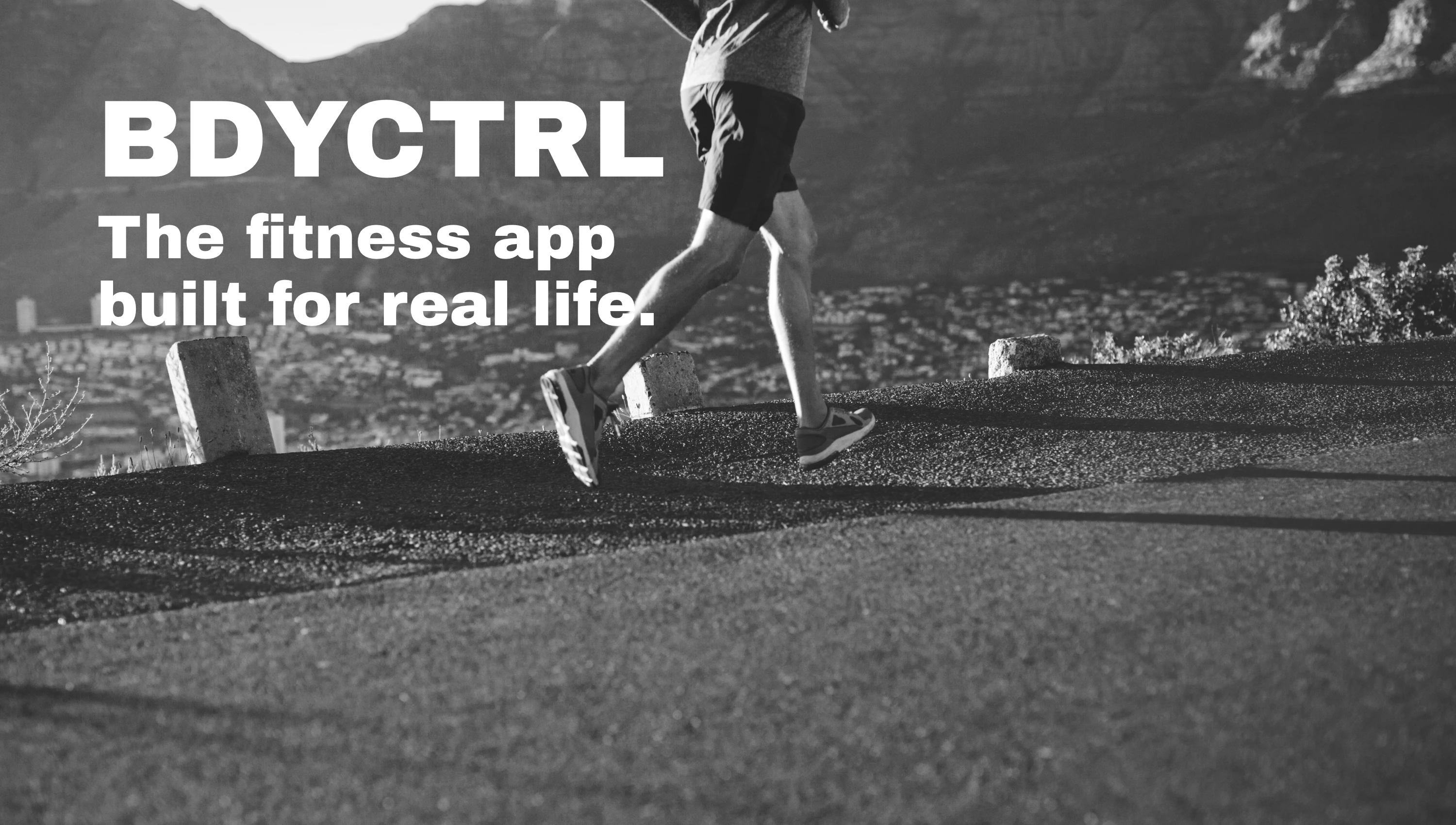 A person running outdoors