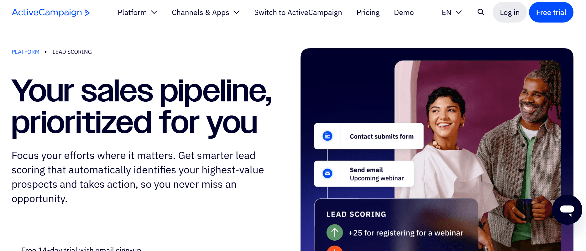 ActiveCampaign - Best Budget-Friendly Lead Scoring Automation