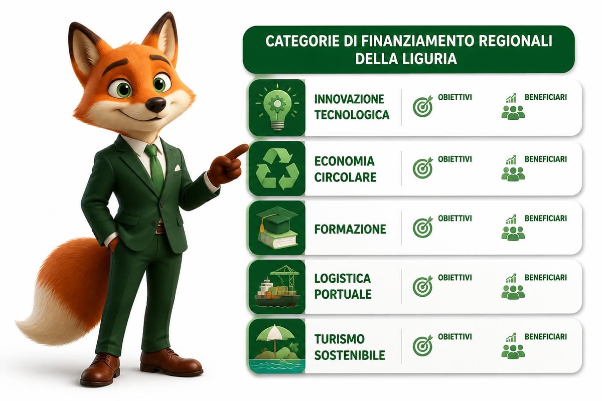 Tipi di bandi regionali Liguria