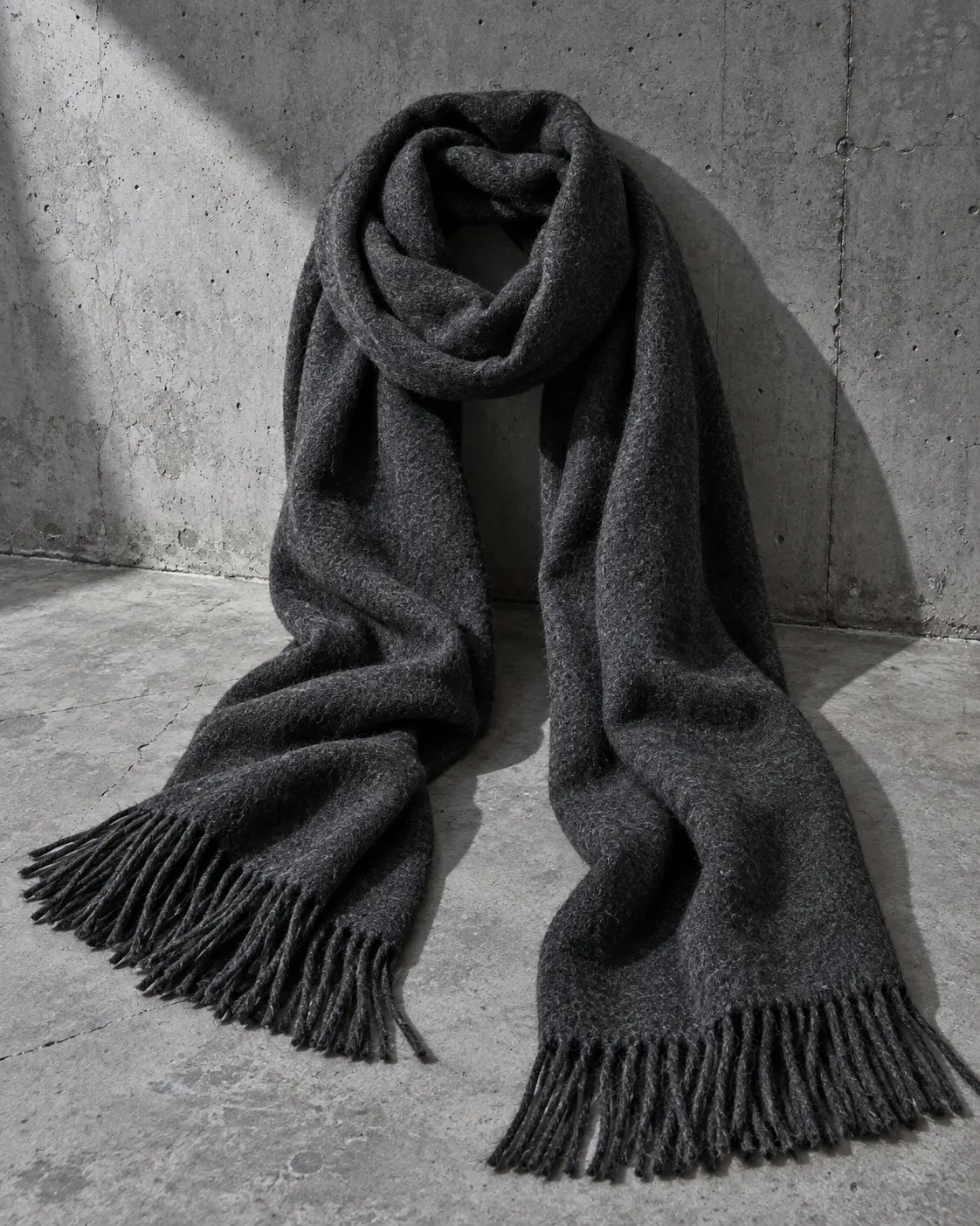 Heavy Scarf 01, Charcoal
