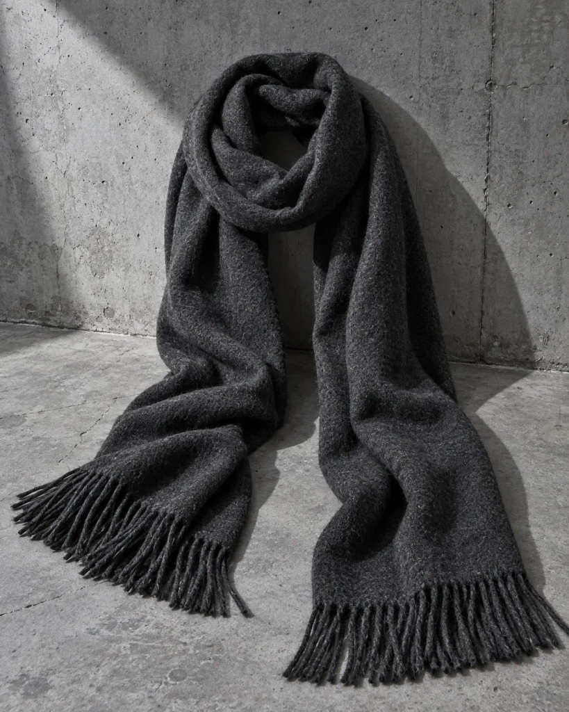 Heavy Scarf 01, Charcoal