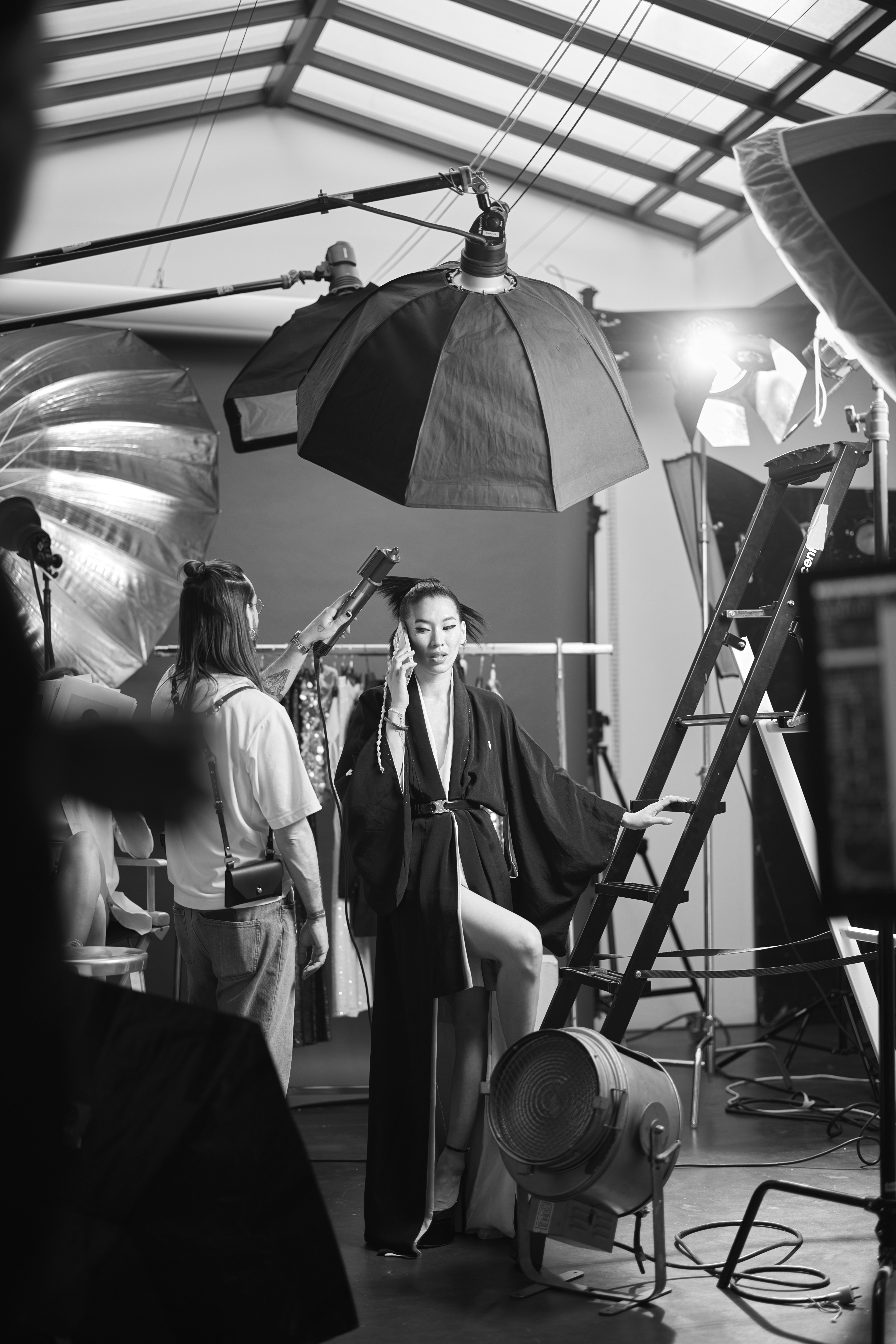 dessing leeloo pendant un shooting photo