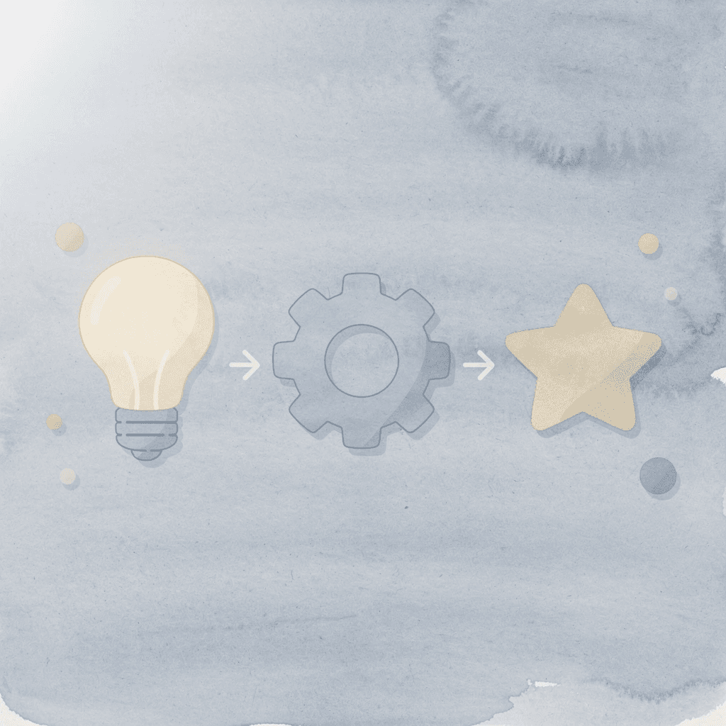 Three icons representing the main traits of effective reading curricula
