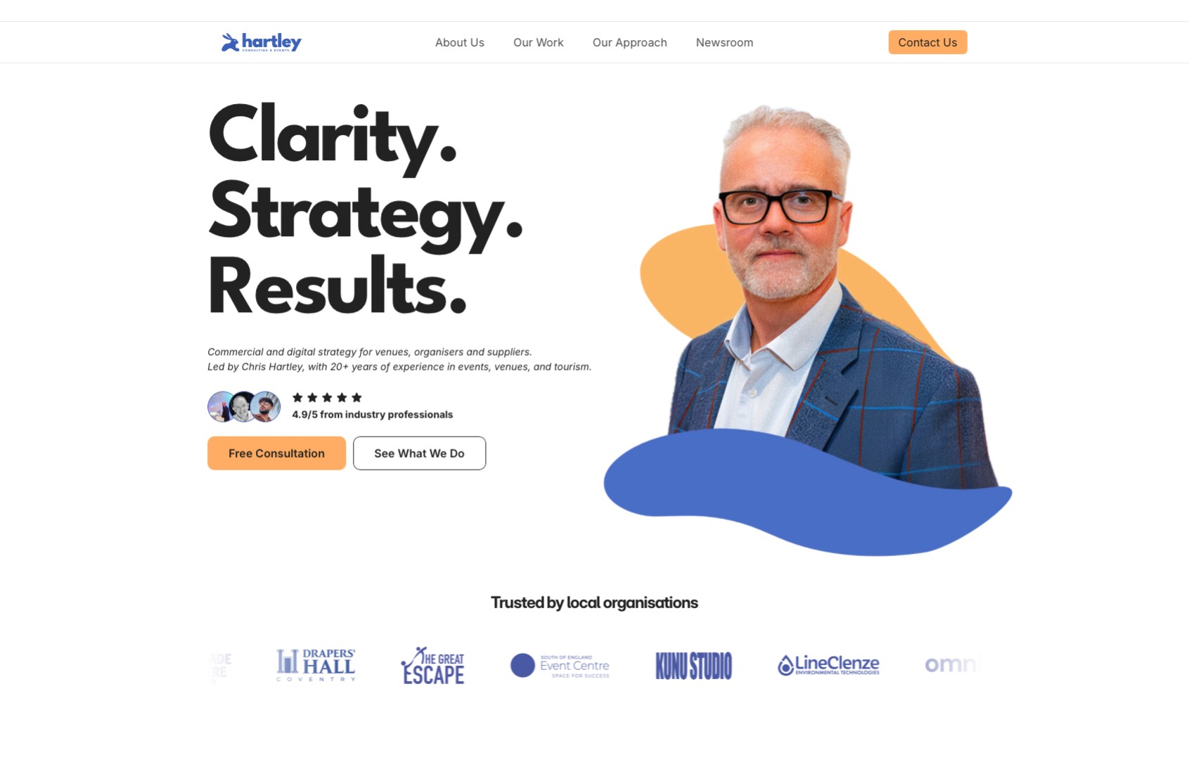 KUNU Studio Website for Hartley Consulting & Events