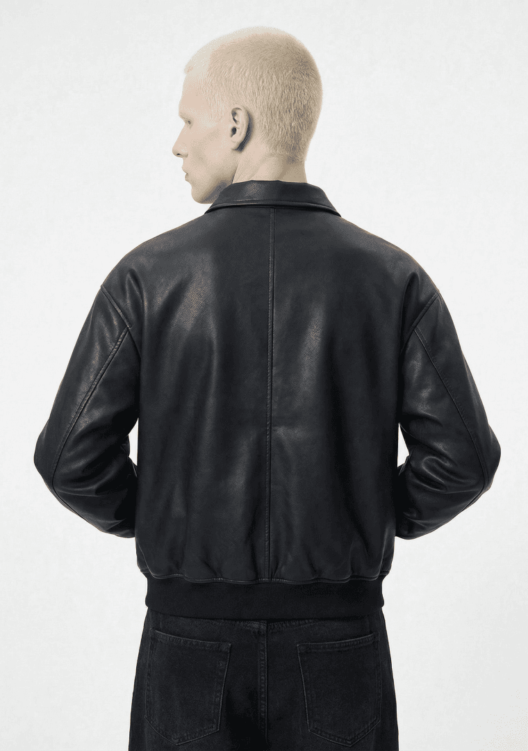 Black leather jacket