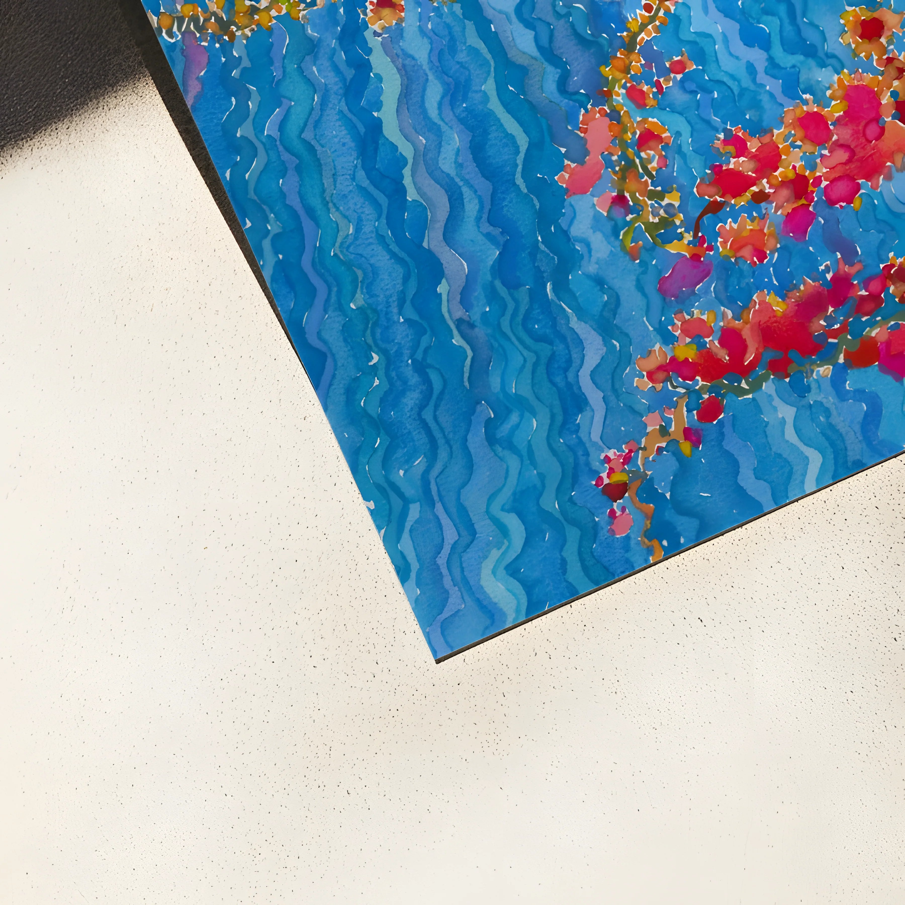 premium art poster and canvas prints, with originals available, from QART , of the artwork " Coralita Pink Flowers "