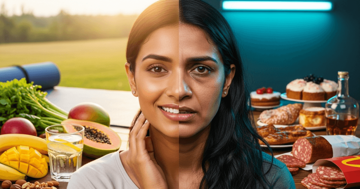 Premature ageing due to food