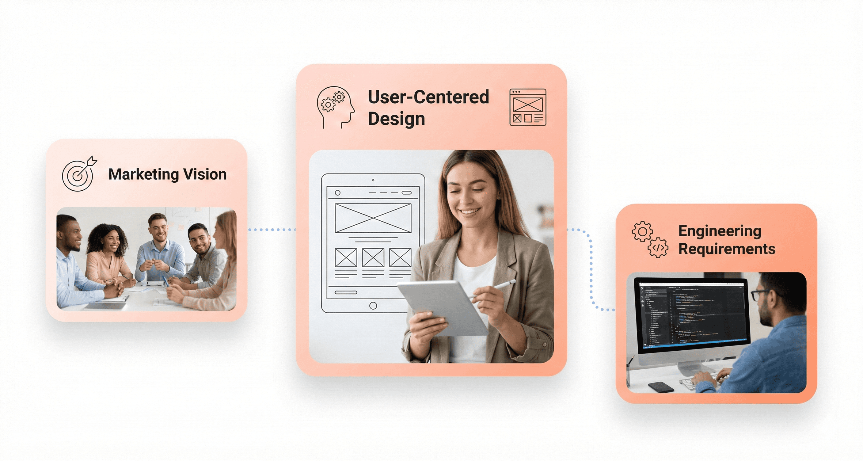 User-centered design connecting marketing vision with engineering requirements in product development