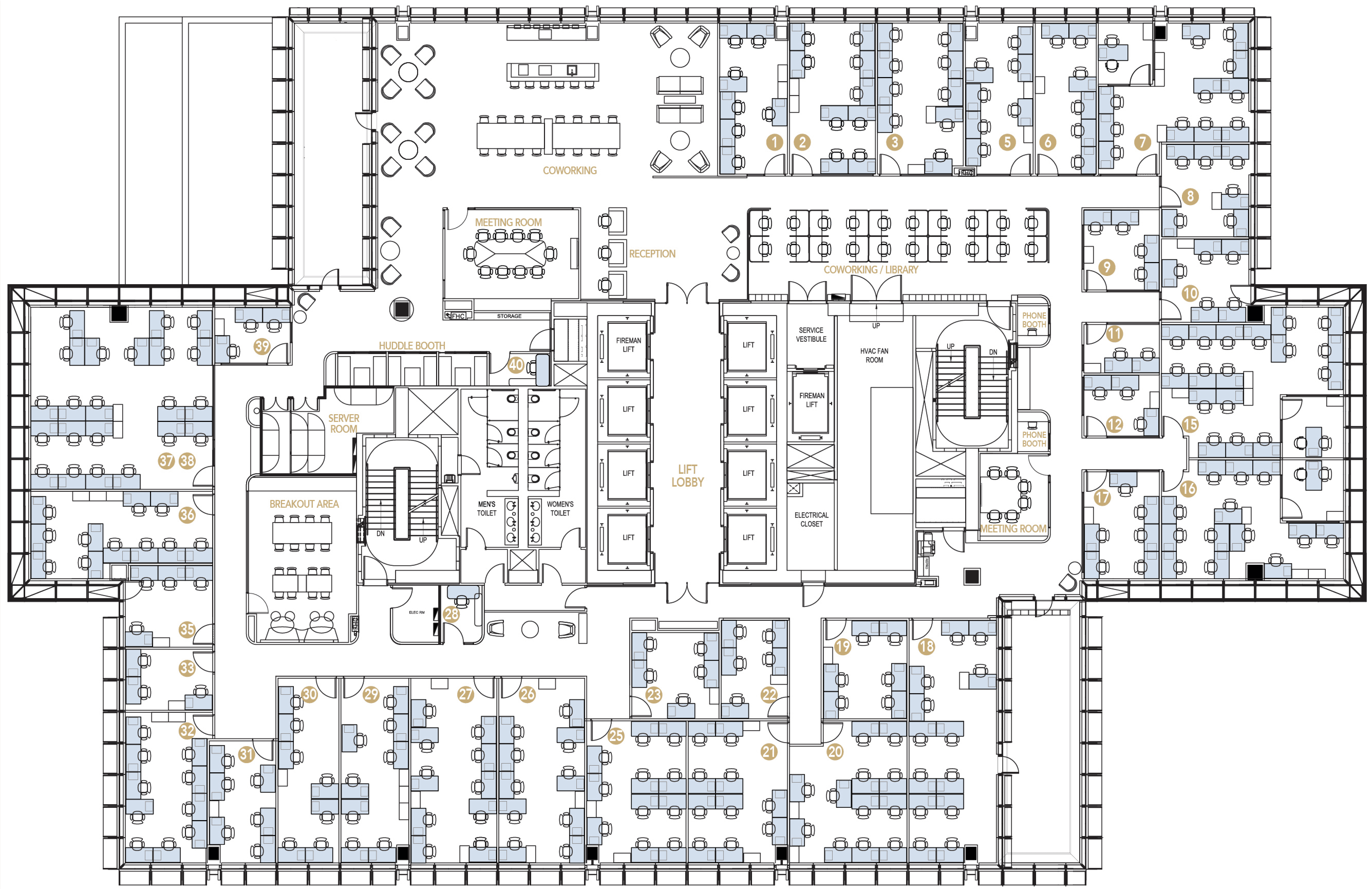 Premium Amenities - Workspaces in KAFD