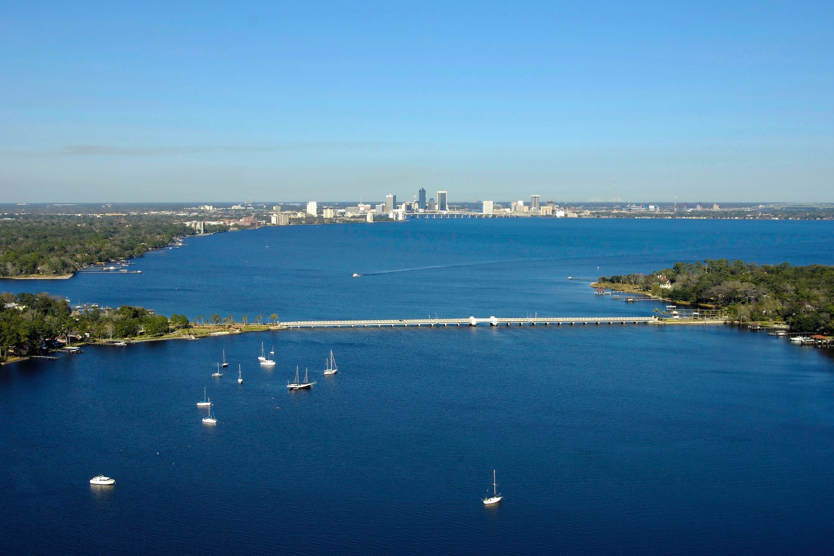 Drone shot arial sadler point marina