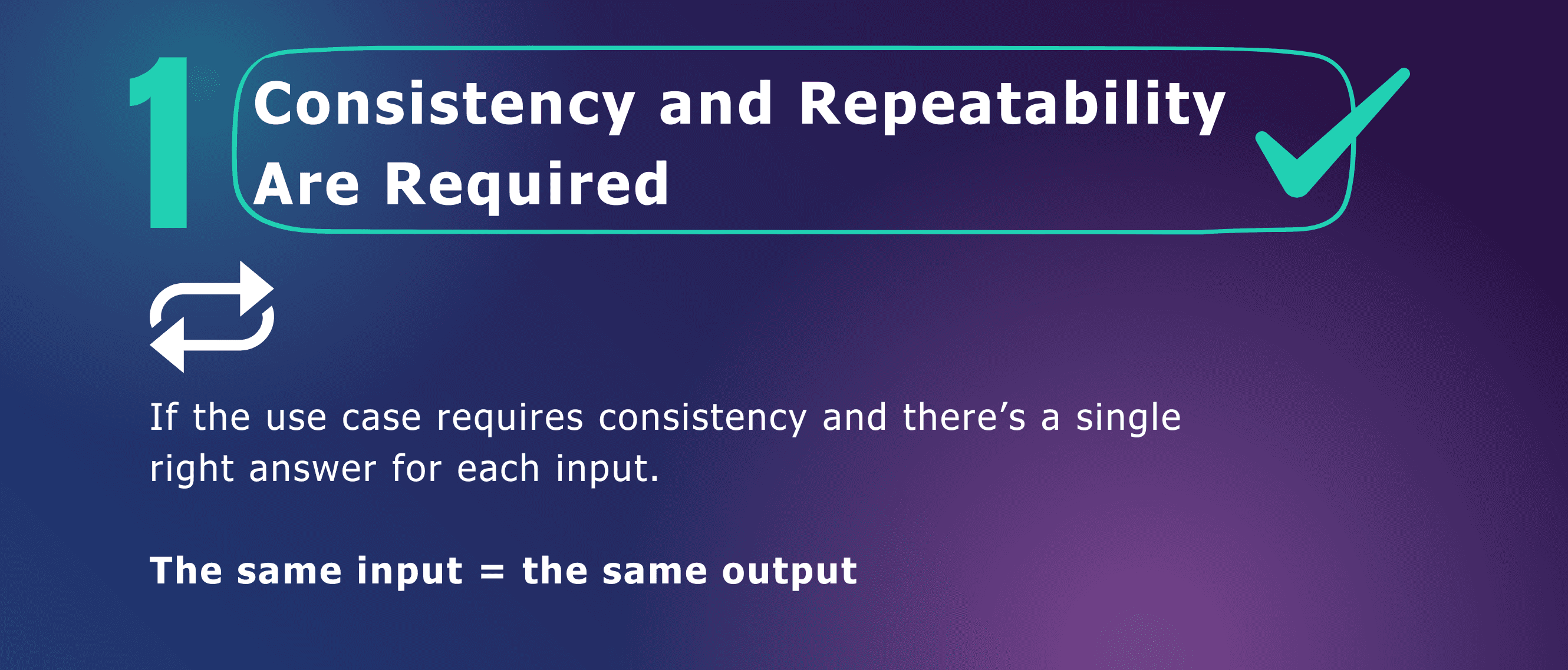 Deterministic AI is consistent