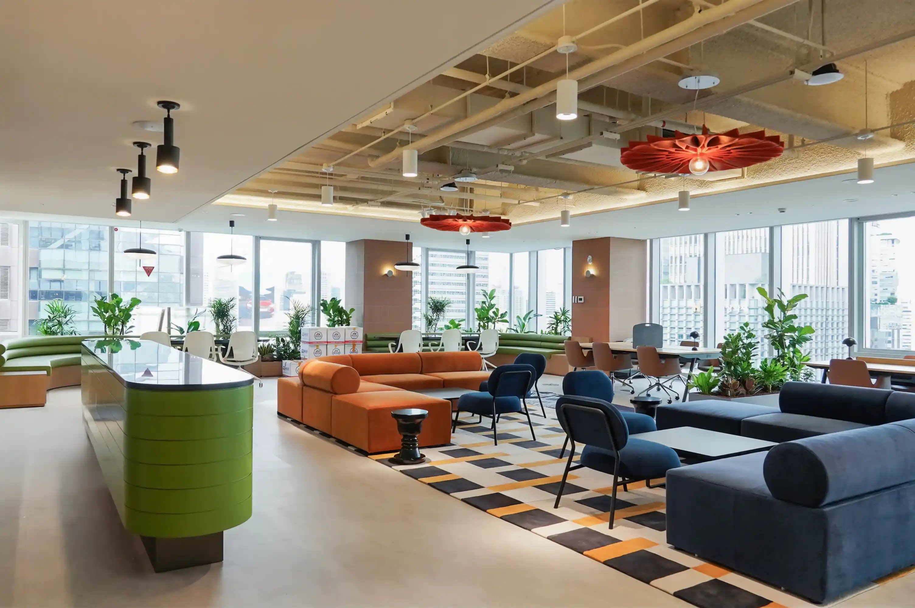대기업 사옥 워크라운지 협업 공간 플랜테리어