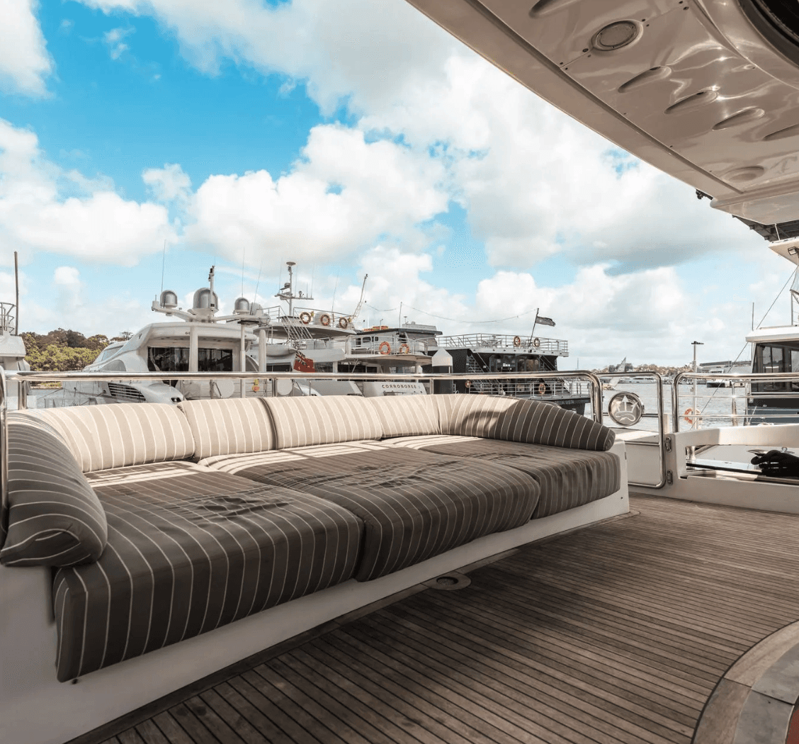 Luxury boats on the water
