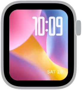 candy pastel Apple Watch face preview 3 featuring abstract, gradient, modern, and easter.