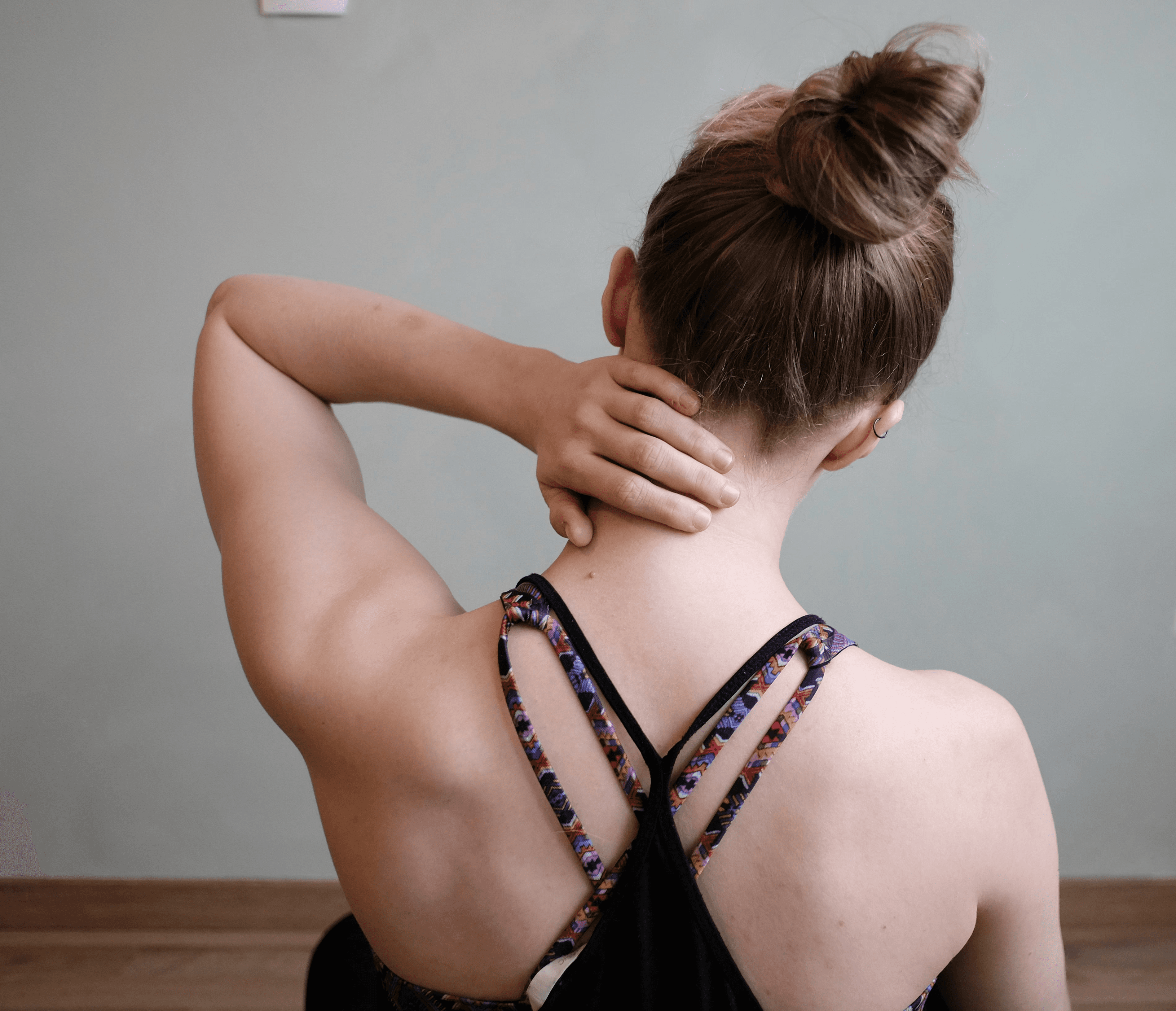 a woman with her back to the camera