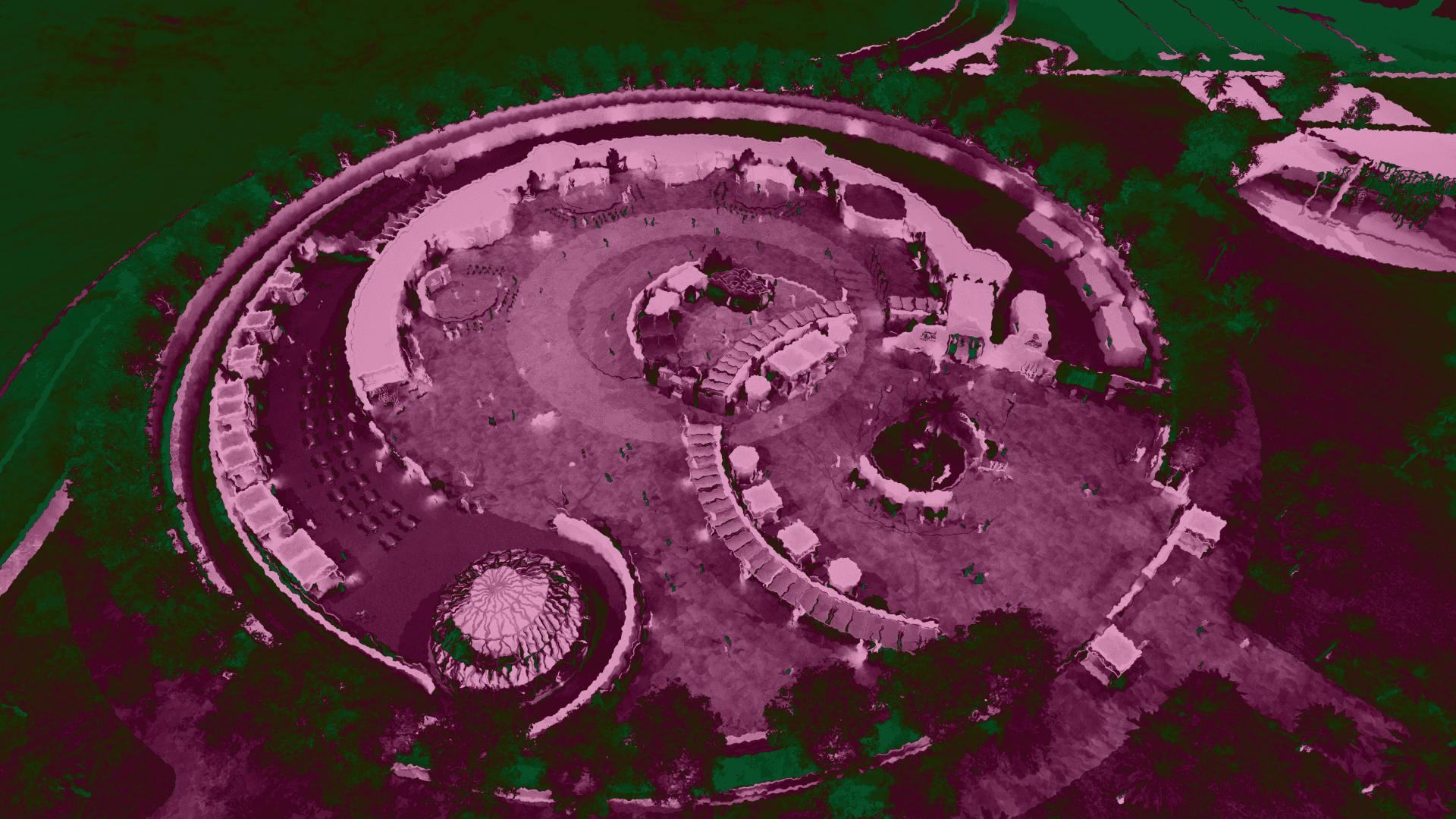 Top down view of the Saudi Founding Day venue