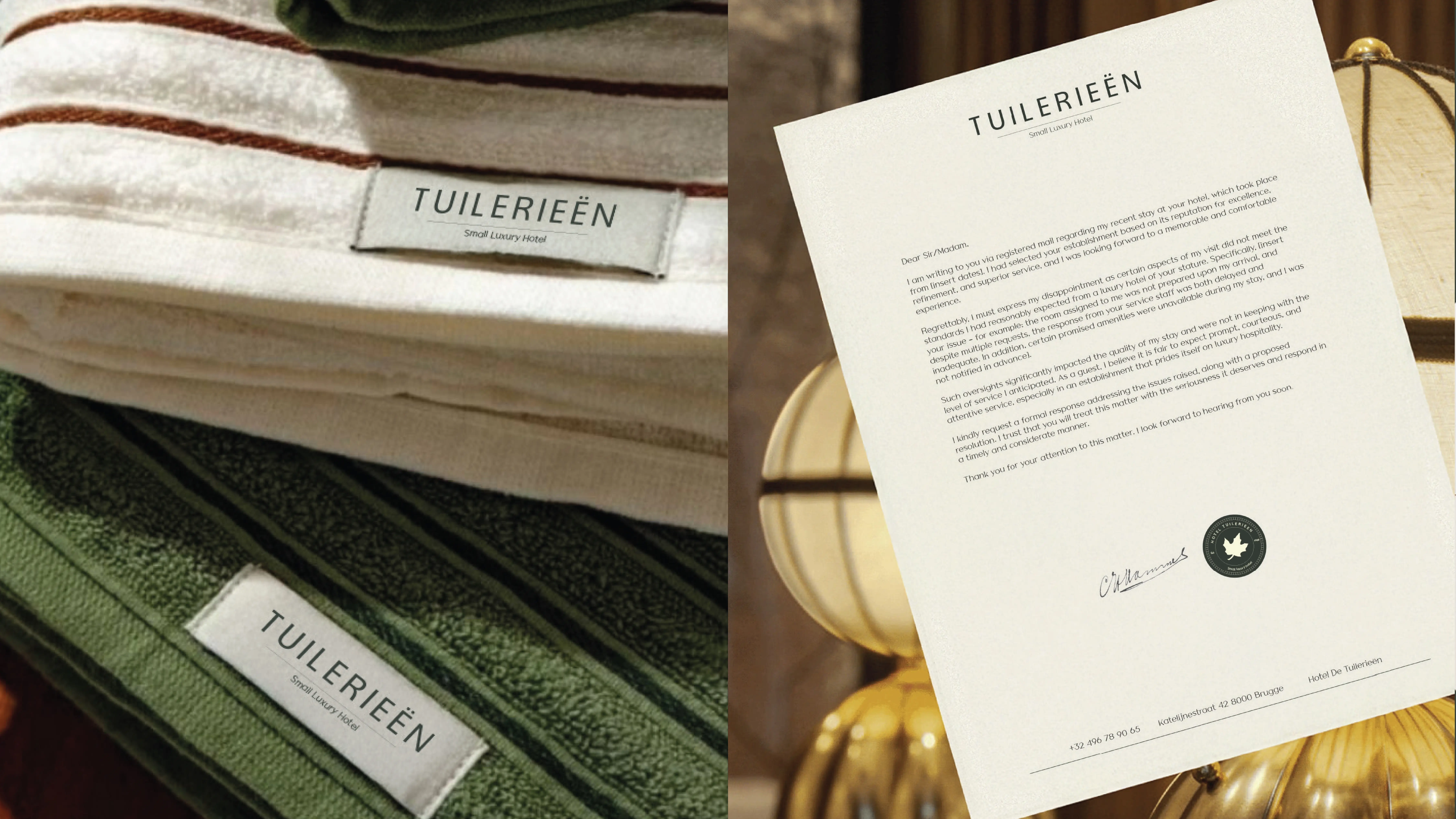 Tuillerien boutique hotel brand identity by Unpeel