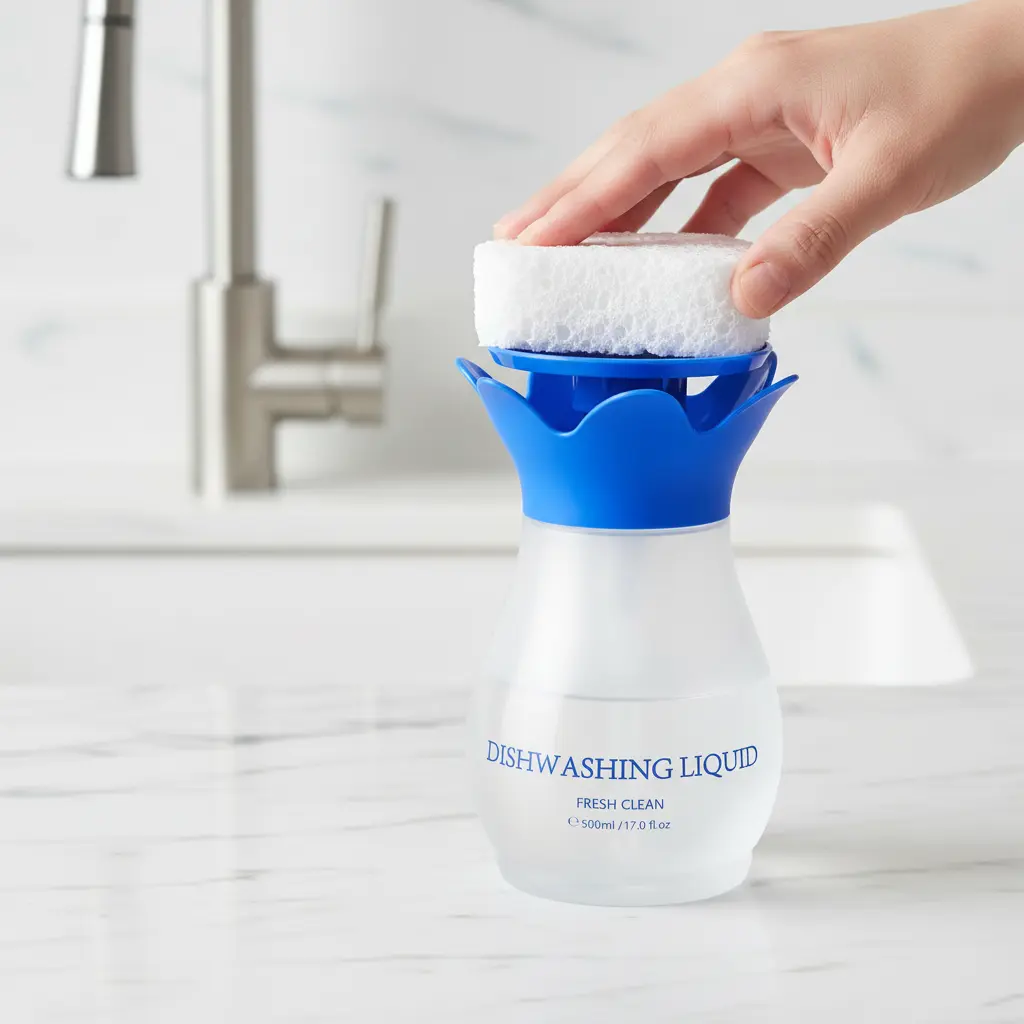 High-efficiency dishwashing liquid in clear bulk bottles for supermarket retail, supporting private label (OEM) and sustainable chemical solutions.