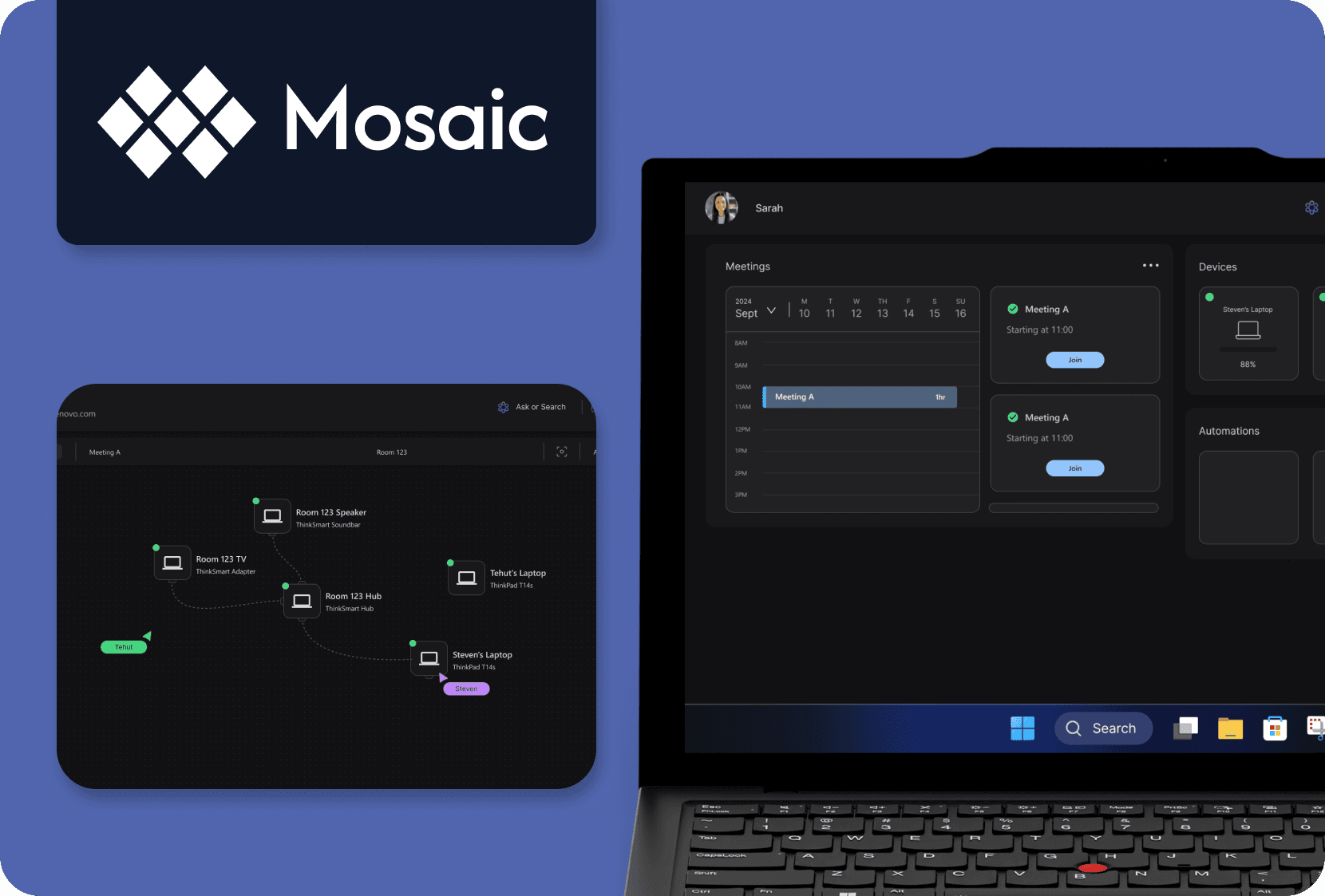 A laptop in a concrete setting