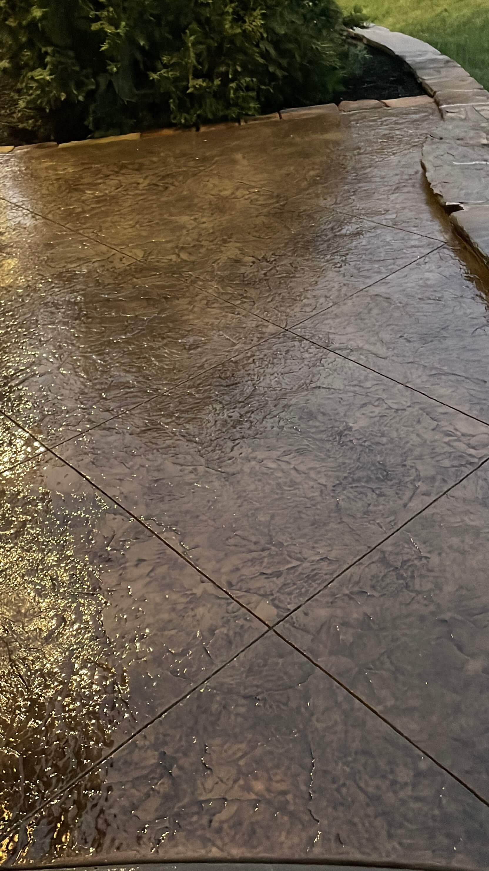 An image showing stained concrete.