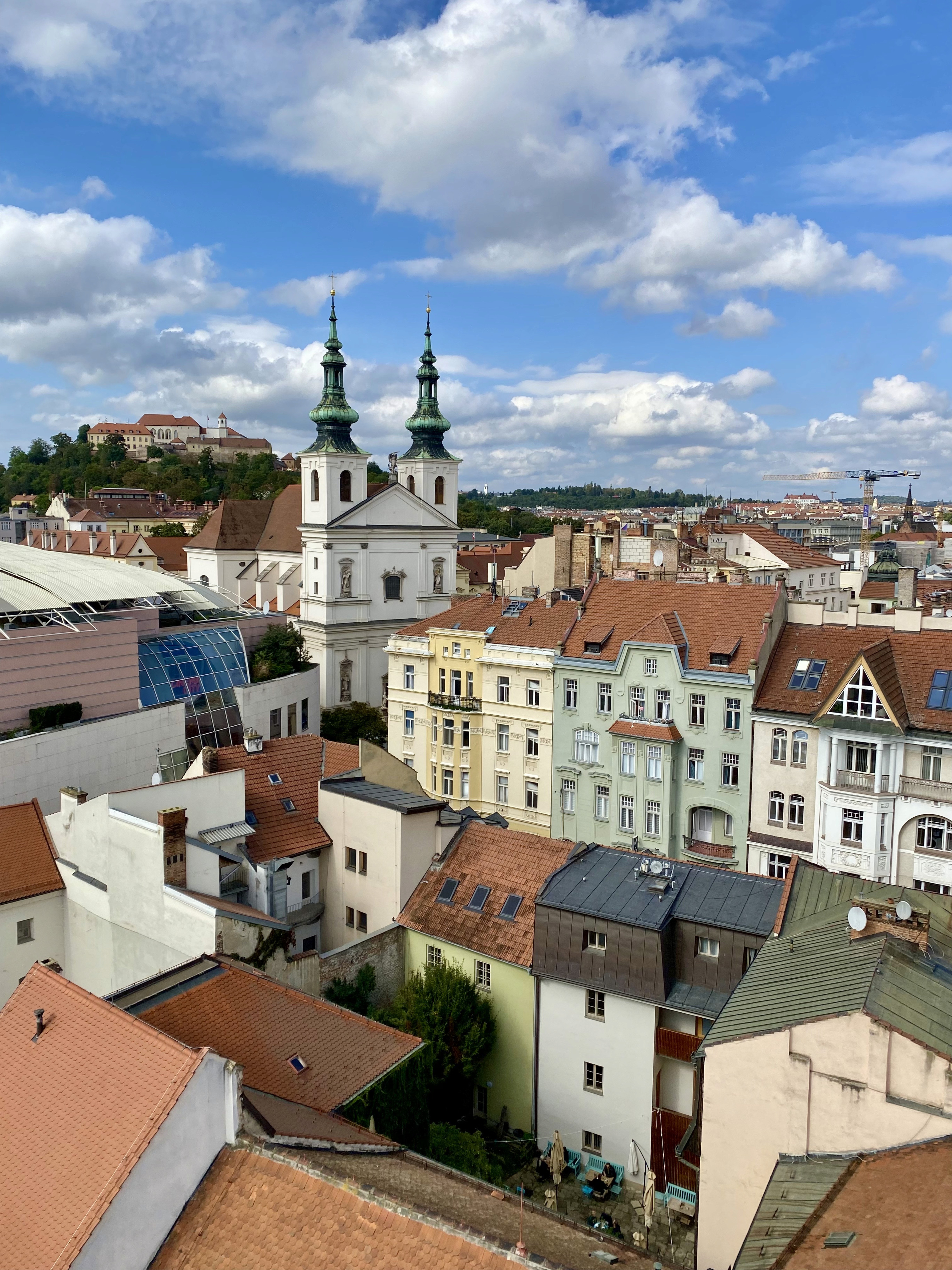 View of Brno from the tower of the Old City Hall