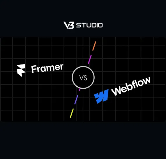 image shows the framer vs webflow for saas agencies