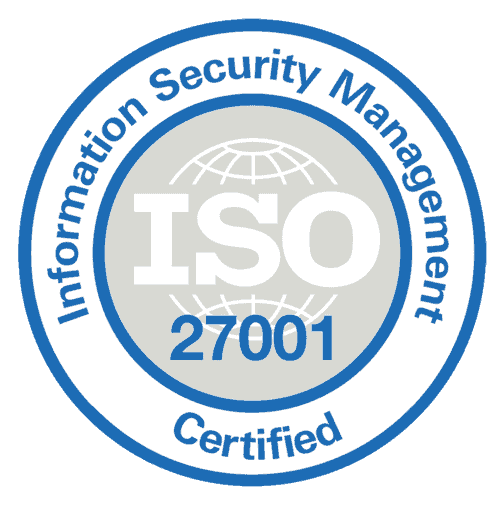 ISO/IEC 27001 certification badge