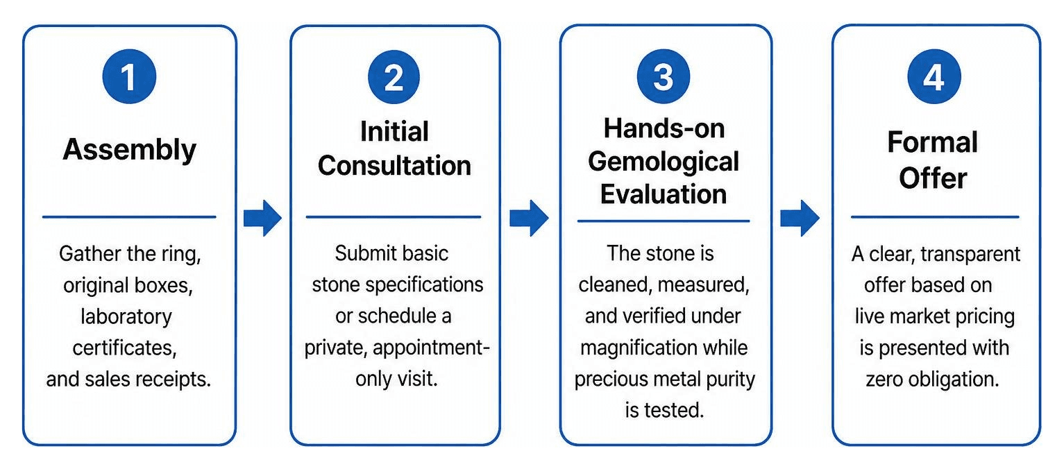 Diamond ring liquidation step-by-step workflow