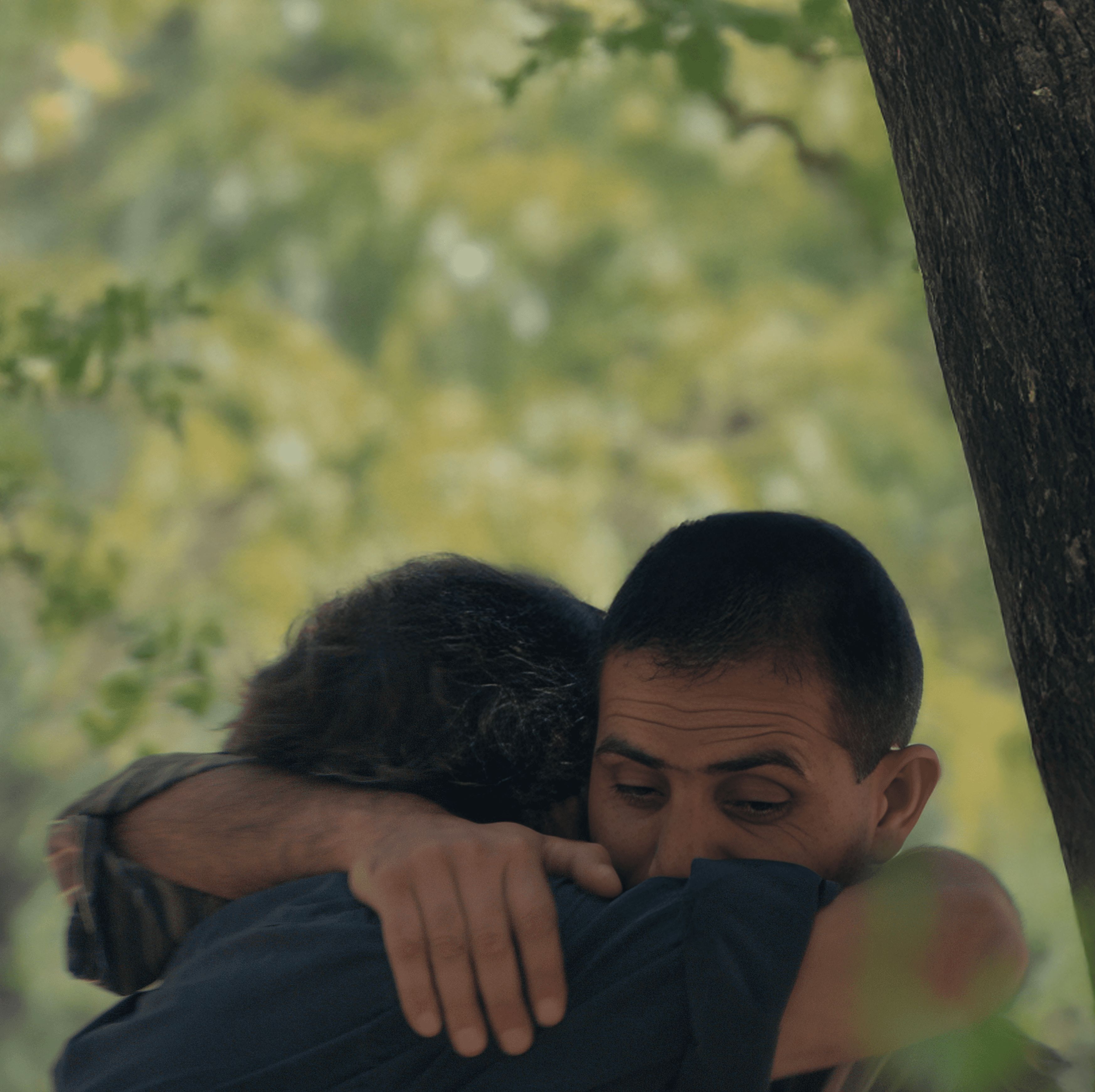 Modern curved staircase with warm ambient lighting