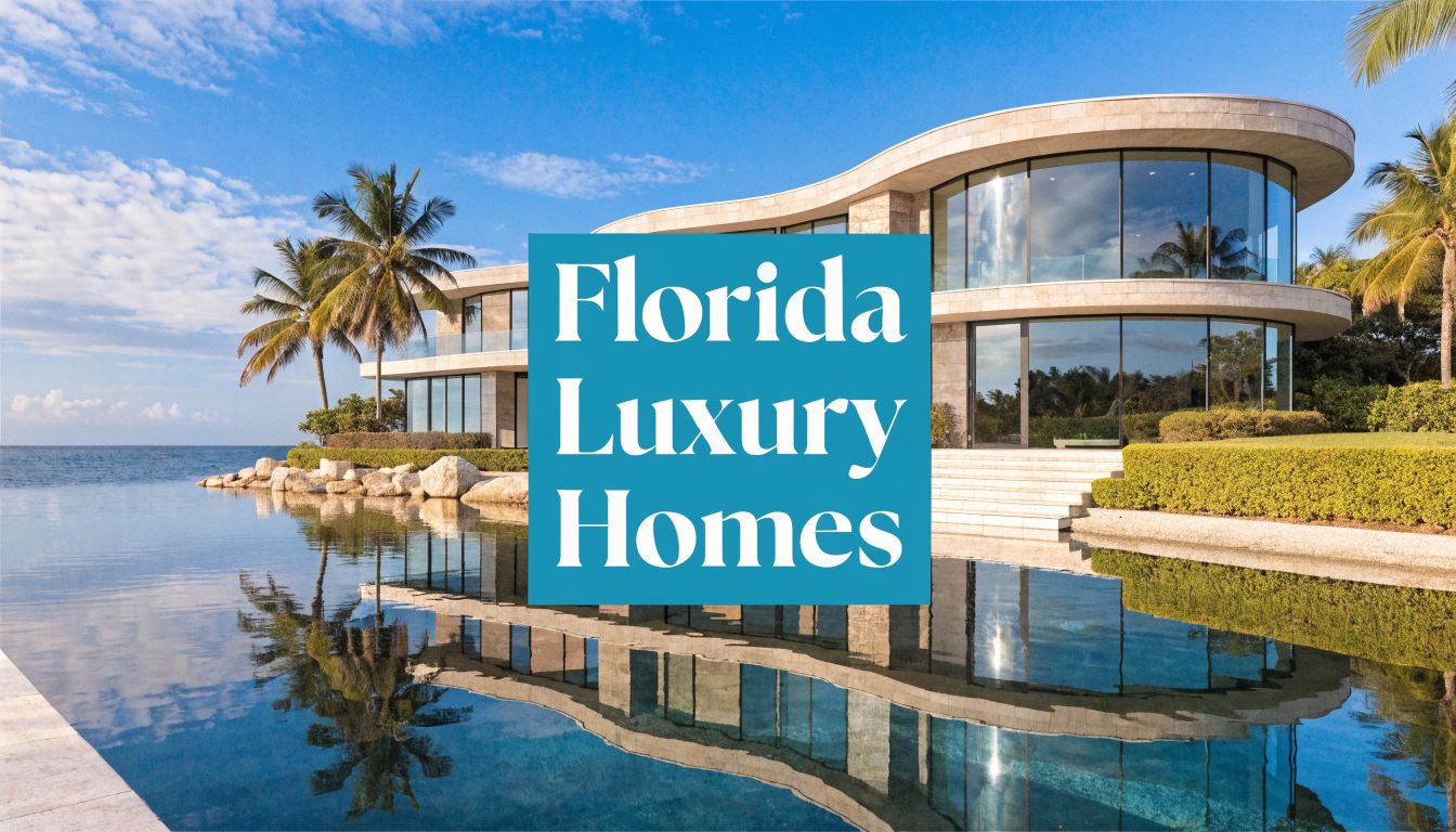 a large mansion with palm trees and a pool