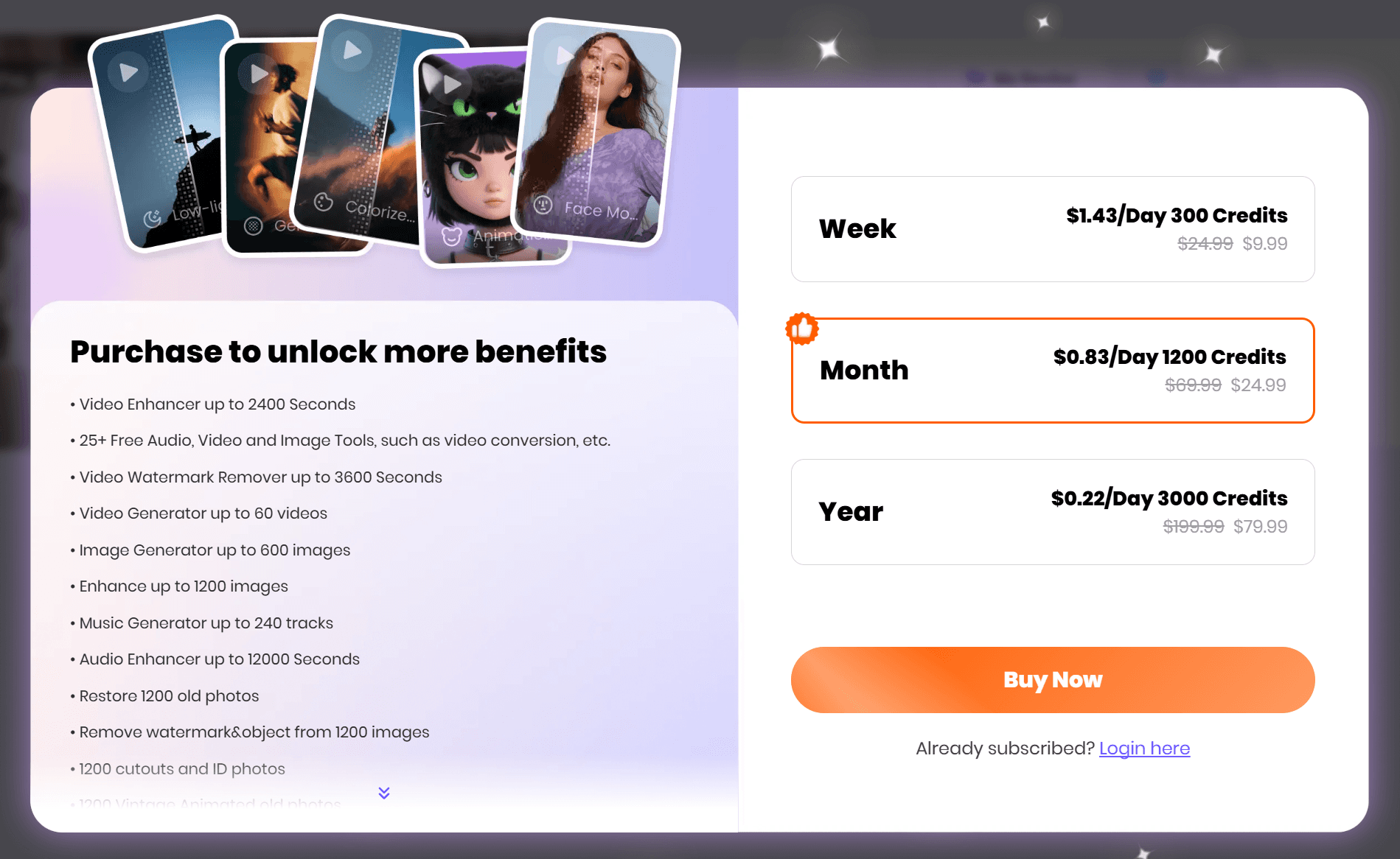 Pricing of HitPaw Video Enhancer