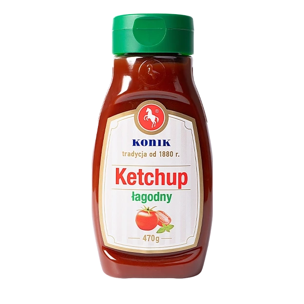Butelka Ketchupu Łagodnego Konik 470g