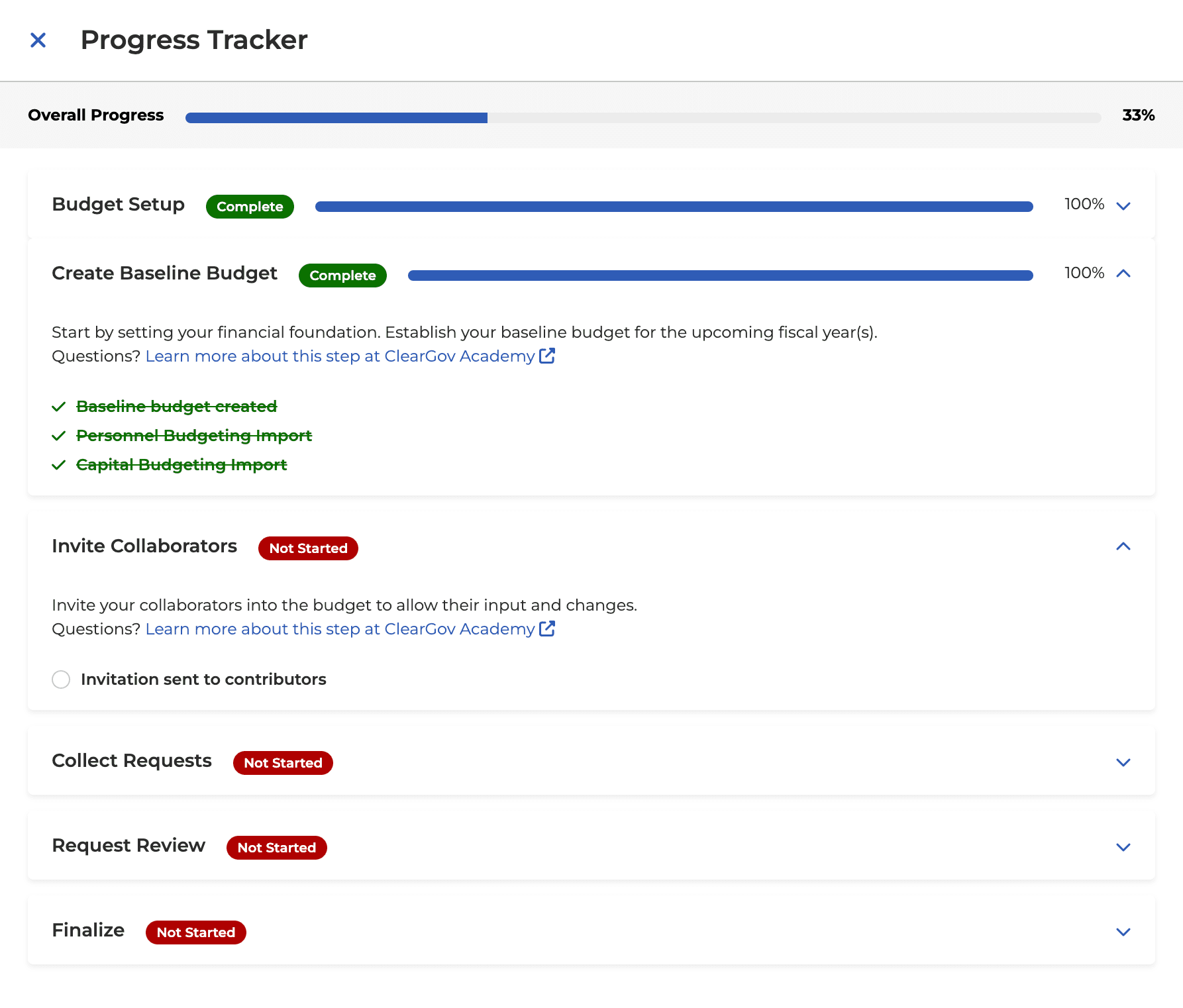 Progress Tracker Interface Design
