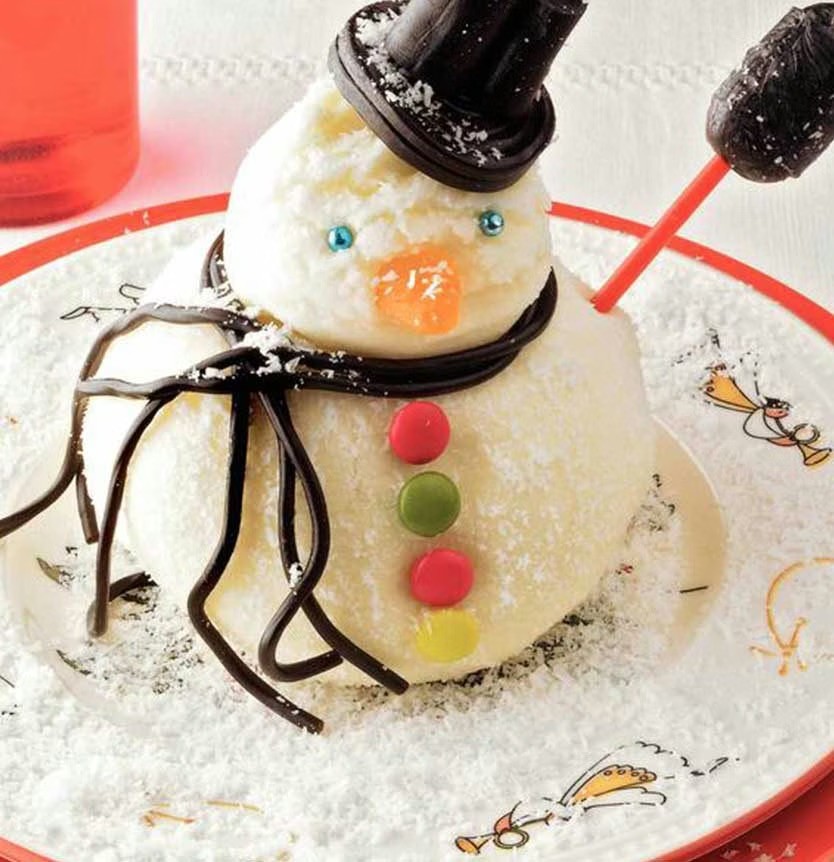 Christmas snack: snow man
