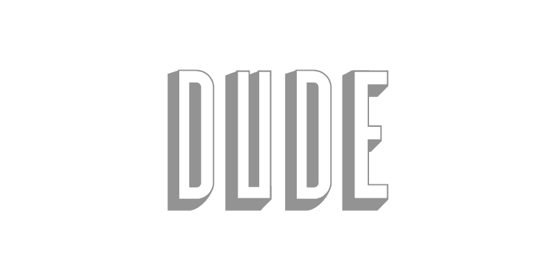 Logo di Dude, agenzia creativa specializzata in branding, design e comunicazione visiva, con un approccio innovativo e un forte focus sull'identità dei brand.