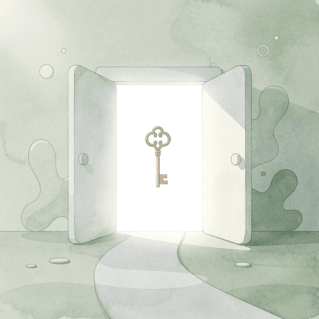 Gateway scene illustrating platform choice as the door to ecommerce opportunity