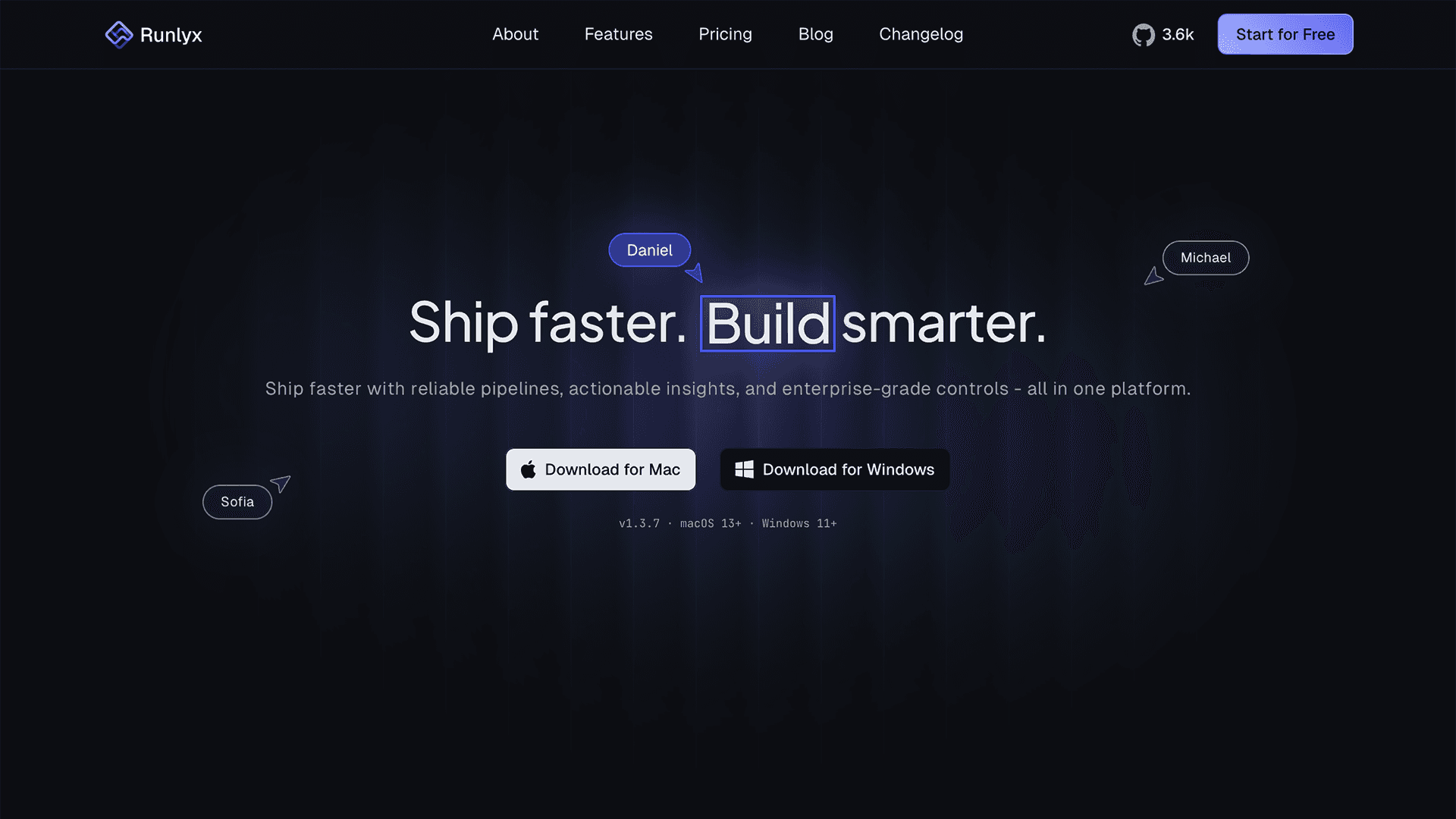 Runlyx Framer template
