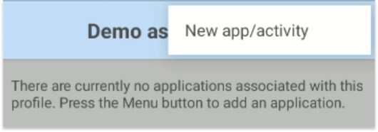 QR code reading - Open the 'Associated Applications' menu