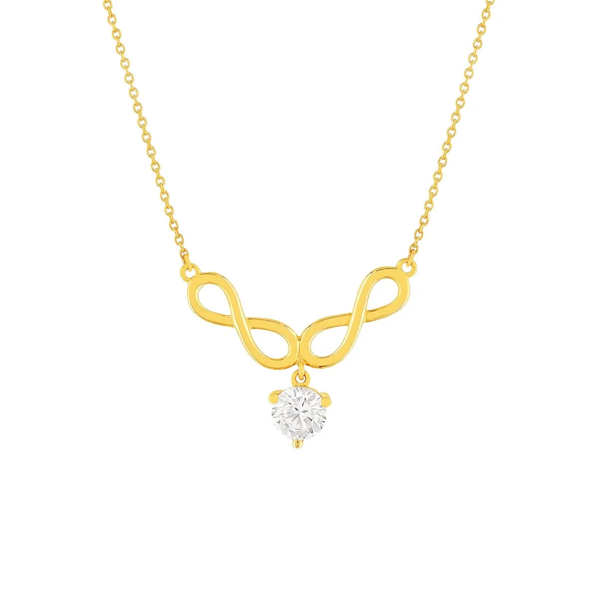 Collier en or jaune 375 serti de oxydes de zirconium