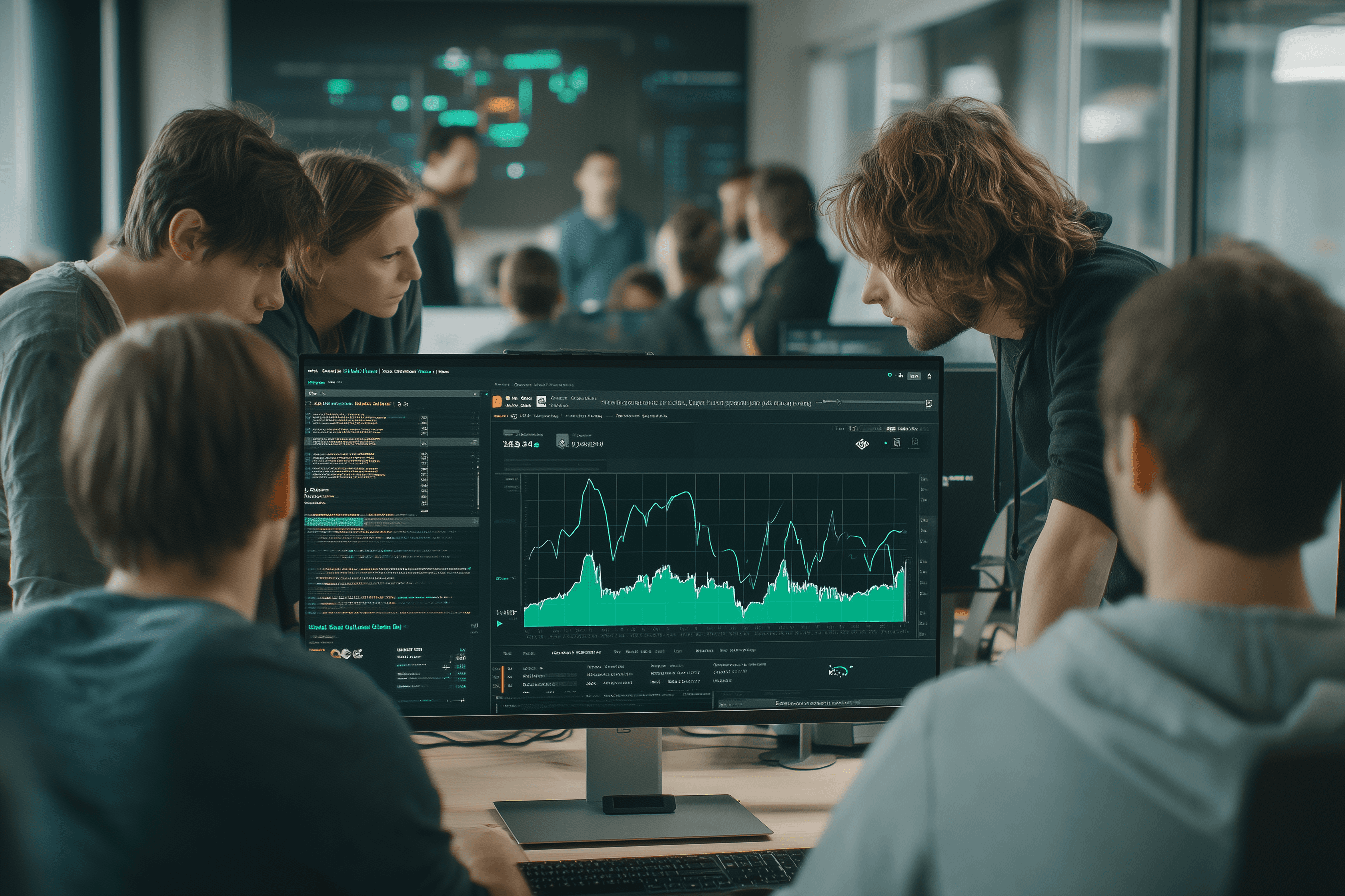 man drawing on dry-erase board