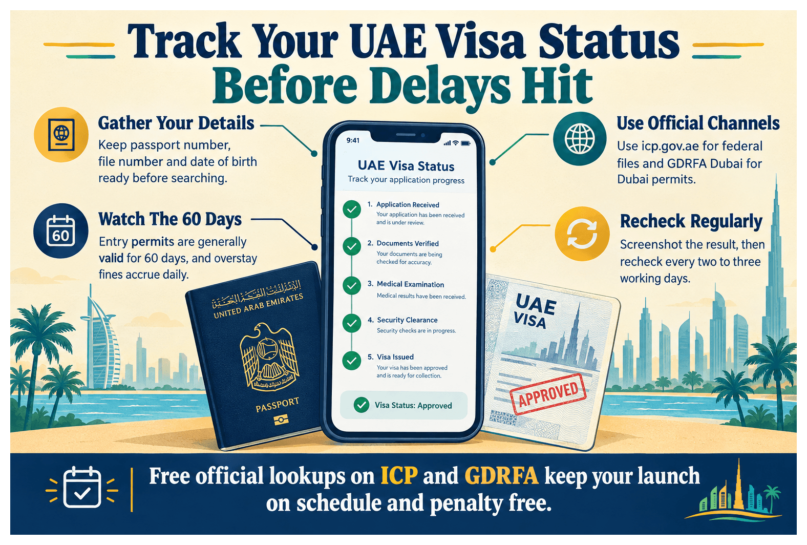 Infographic: How to Track Your UAE Visa Application Status