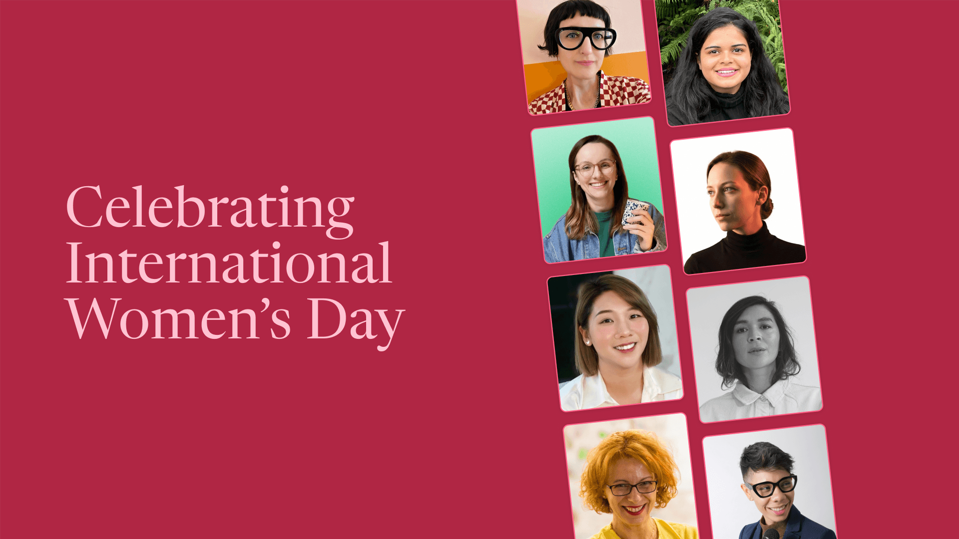 Cover image showing the experienced UX designers, researchers, and founders who shared their advice with us in honor of international women's day.