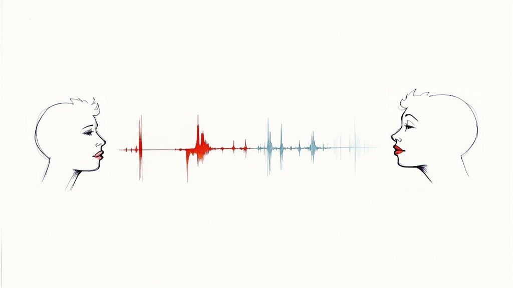 A professional clapperboard in front of a camera, symbolizing the start of a film shoot.