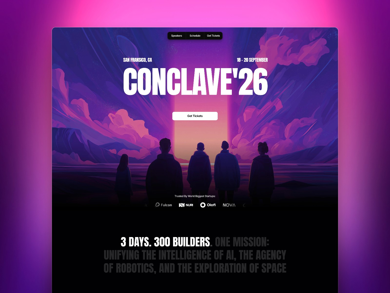 Conclave — 现代动效活动会议网站设计灵感